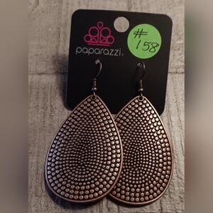 Paparazzi Bronze Teardrop Earrings